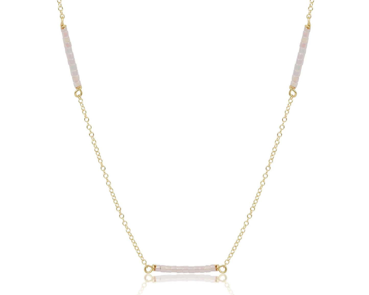 15" choker simplicity chain gold - hope bliss | silky white