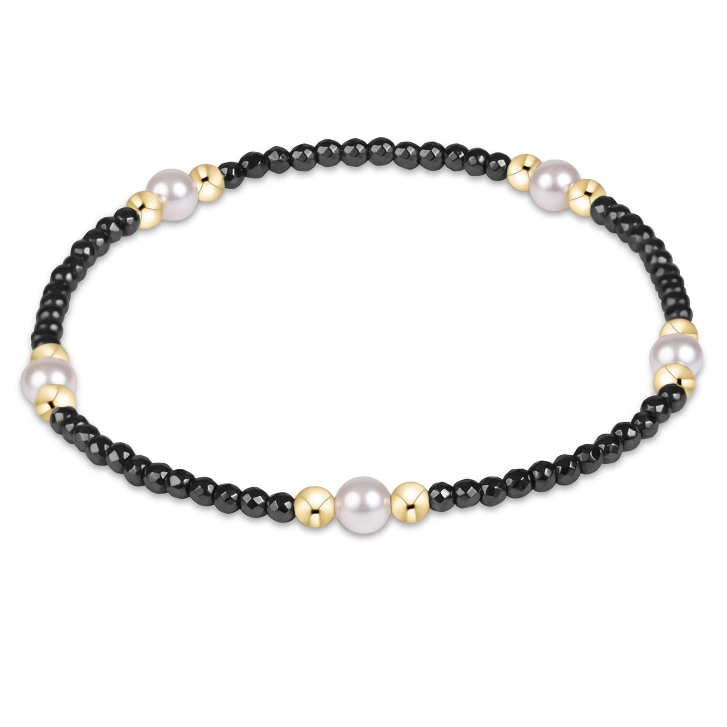 purpose pearl 4mm faceted hematite bracelet