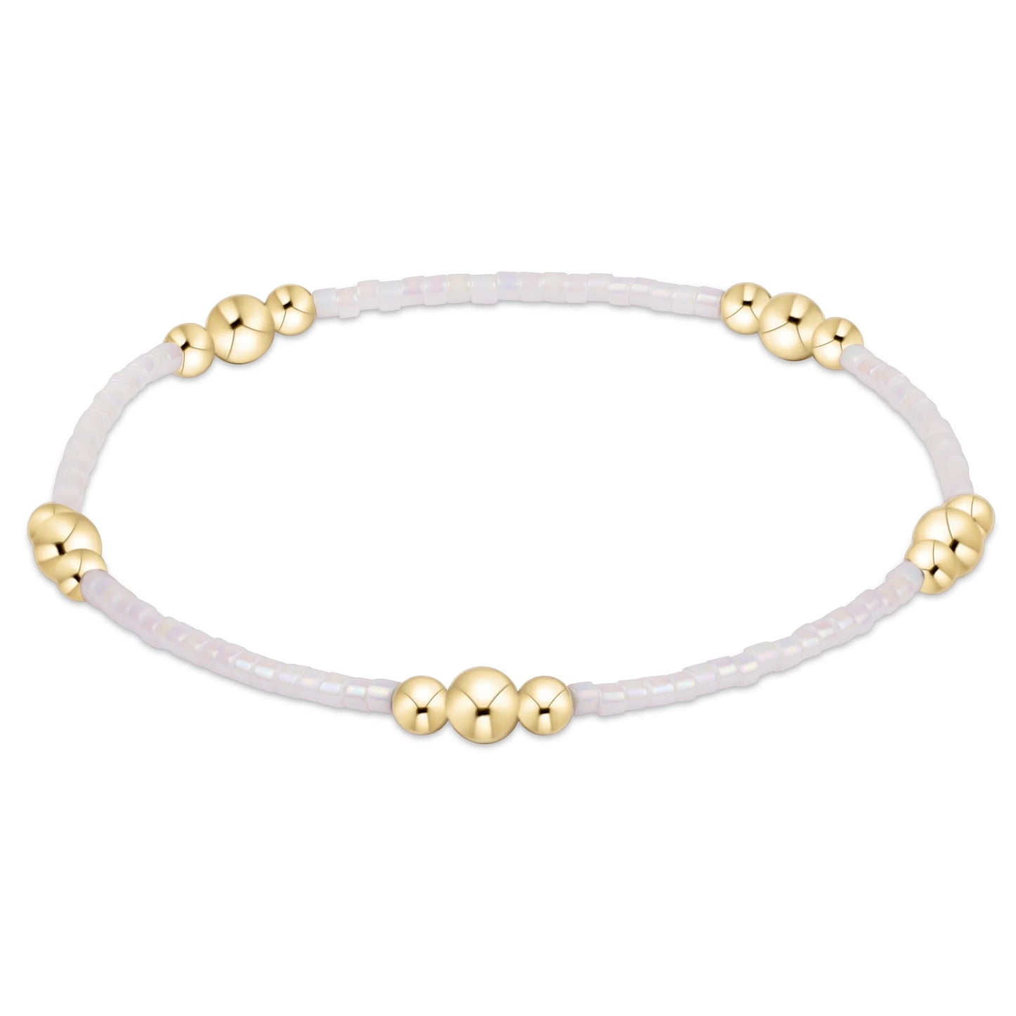 hope purpose gold bracelet | silky white