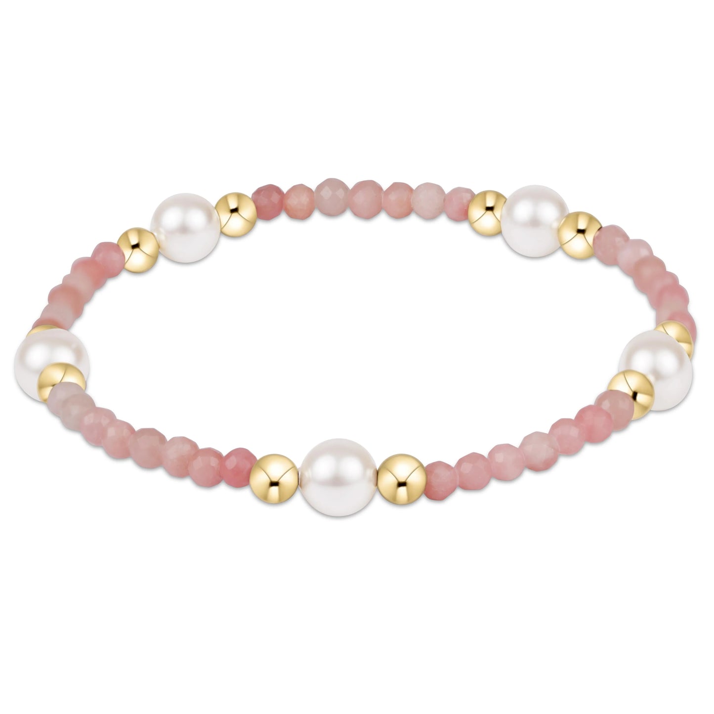 Classic Purpose Pearl 6mm Gemstone Bracelet | Pink Opal