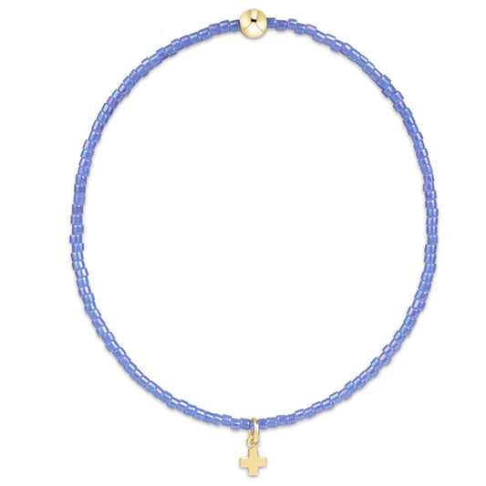hope classic bright blue bracelet | signature cross small gold charm