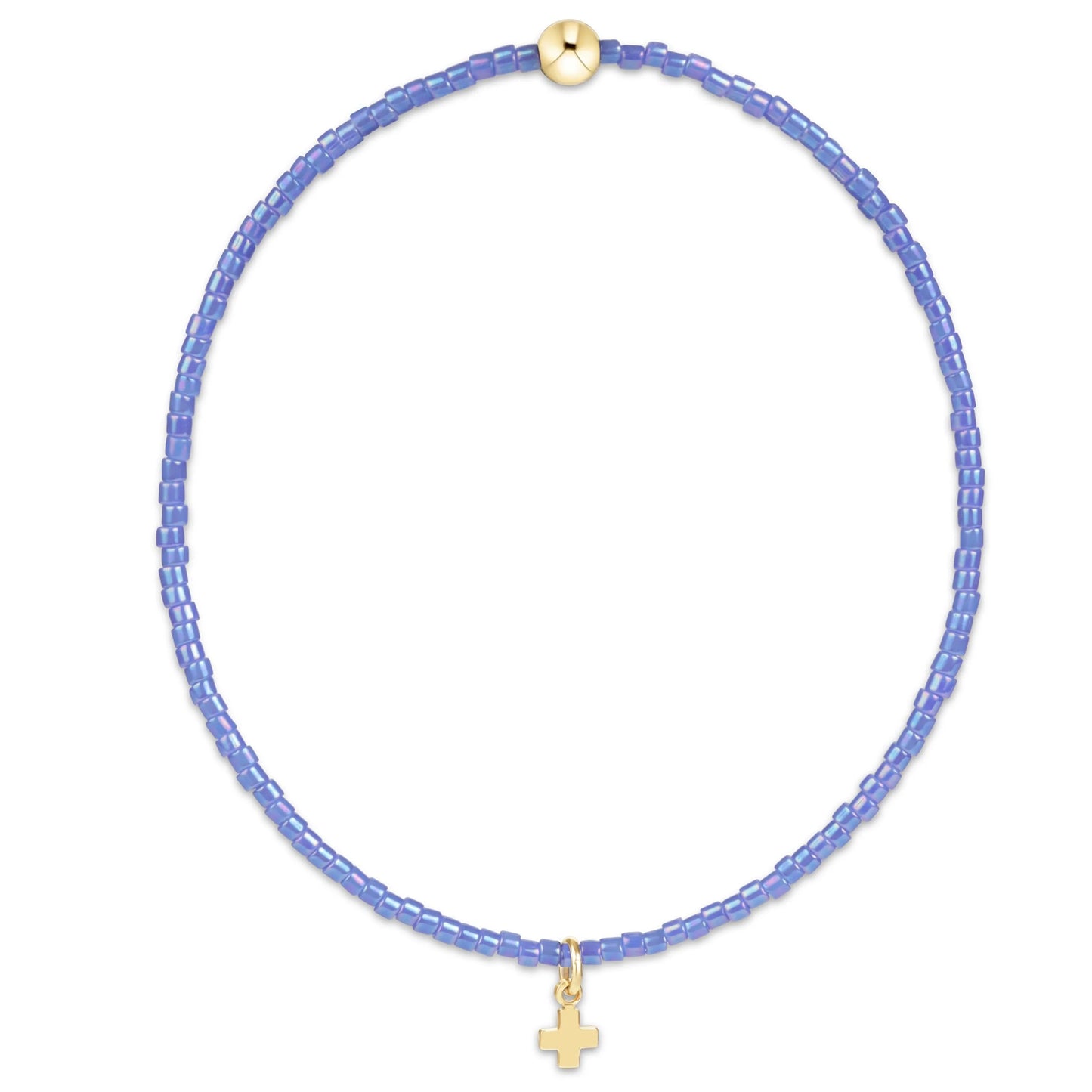 hope classic bright blue bracelet | signature cross small gold charm