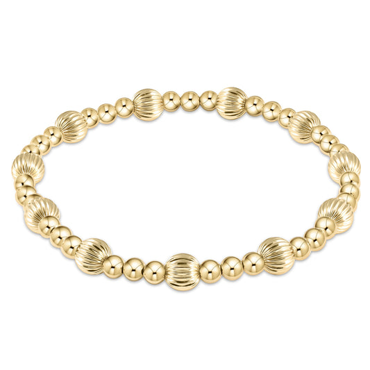 dignity sincerity pattern 6mm bead bracelet | gold