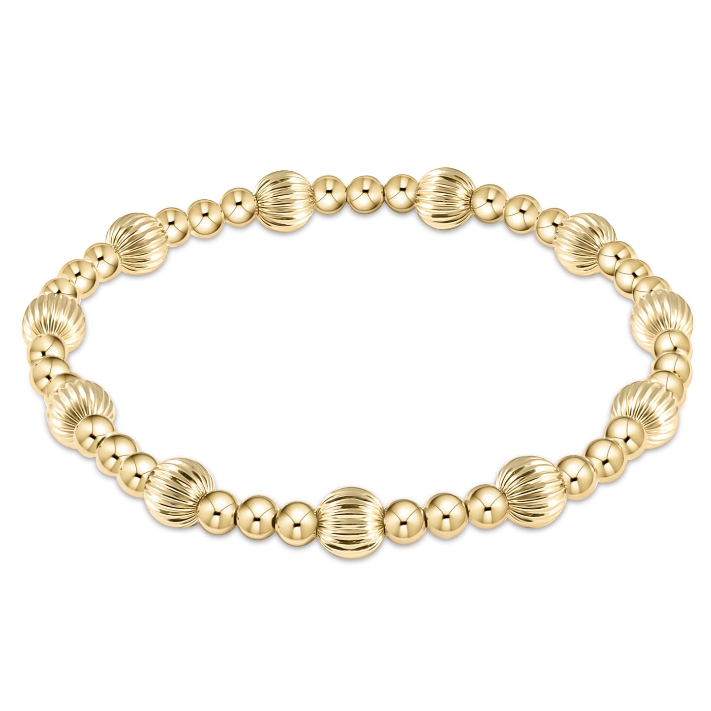 dignity sincerity pattern 6mm bead bracelet | gold