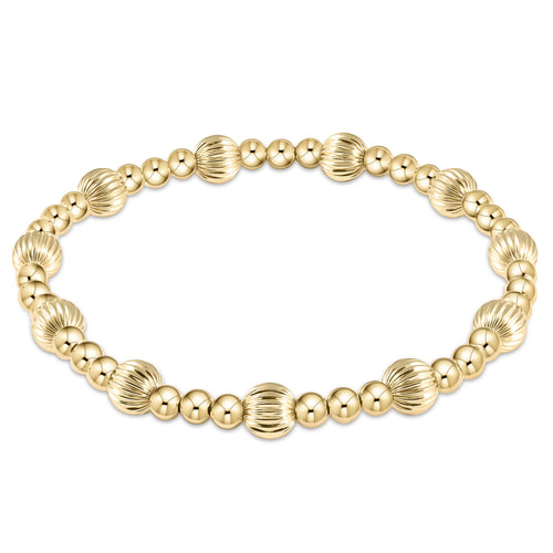 enewton extends | dignity gold sincerity pattern 6mm bead bracelet