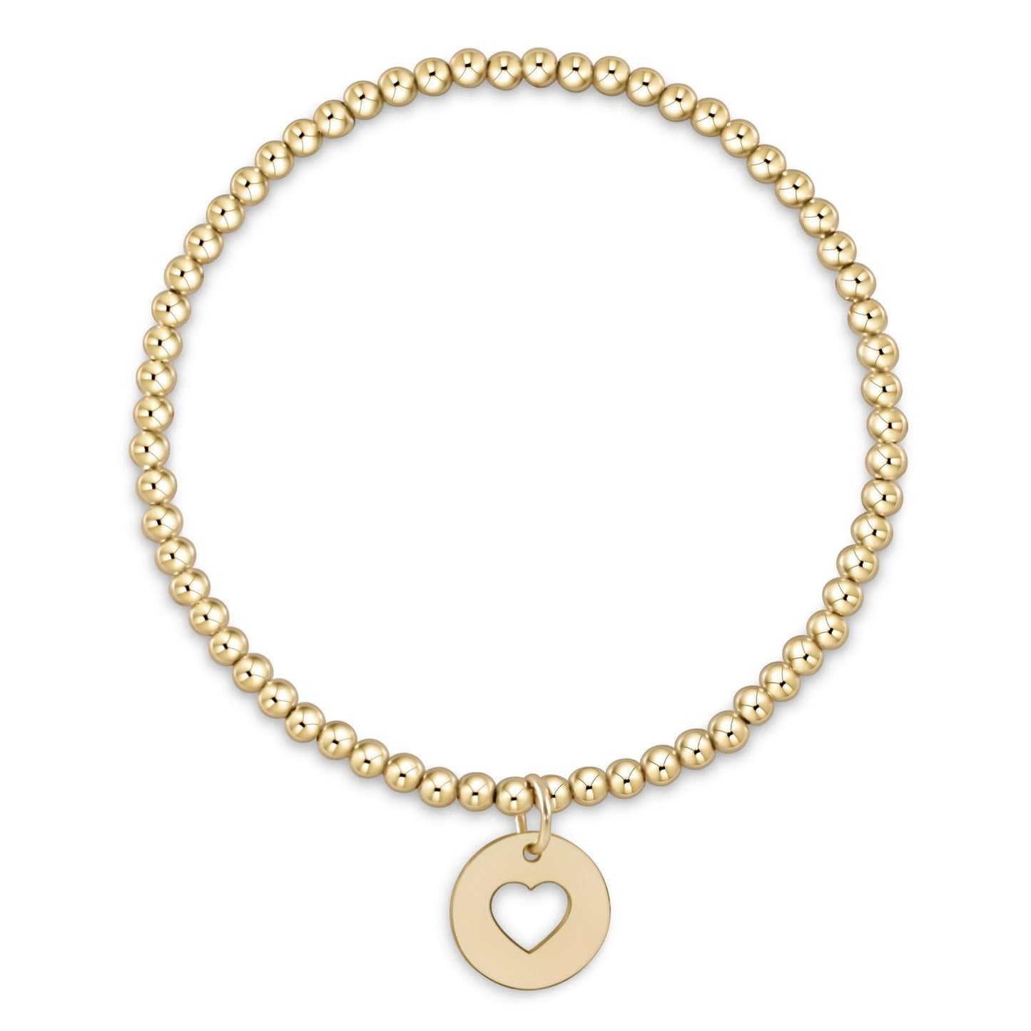Classic Gold 3mm Bead Bracelet | Love Gold Disc
