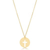 16" necklace gold | blessed disc