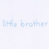 Little Brother Embroidered Boy Bubble - Light Blue
