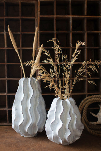 Ceramic Ruffle Vase | Large