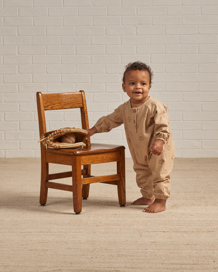 Henley Bubble Jumpsuit | Baseball