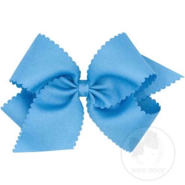King Grosgrain Scalloped Edge Bow | Asst. Colors