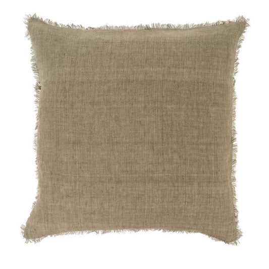 Lina Linen Pillow, 24x24- Mink