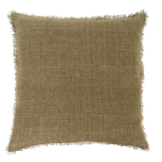 Lina Linen Pillow, 24x24 | Kelp