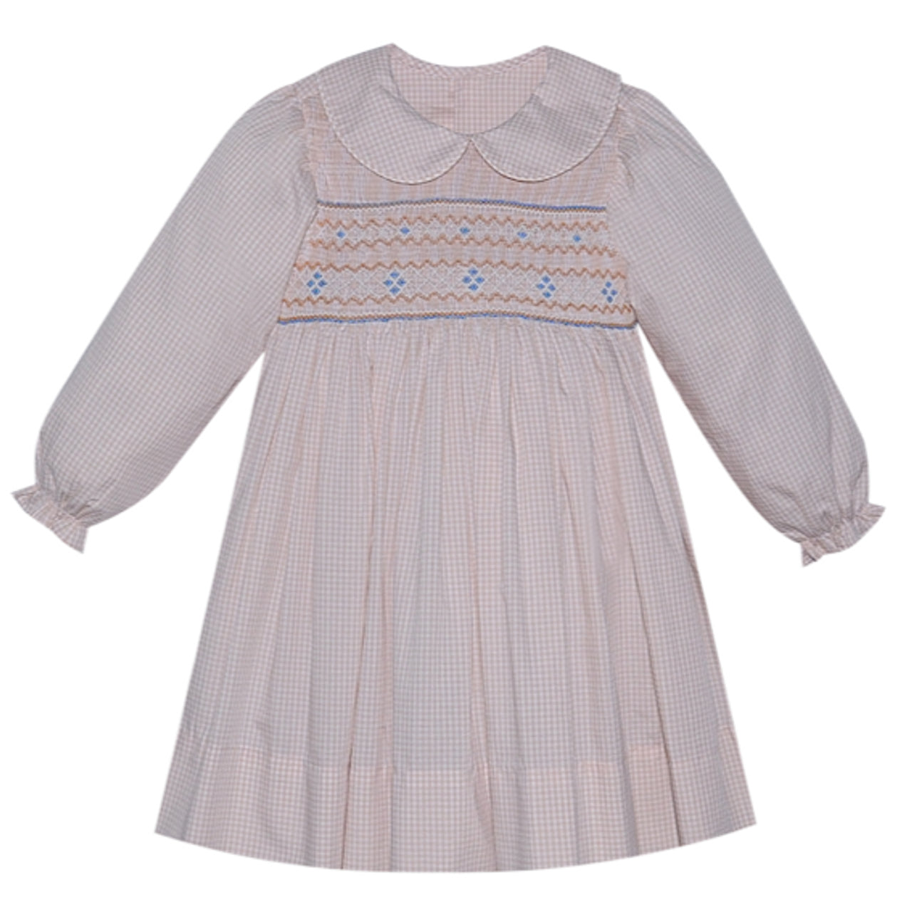Juliette Khaki Dress | Blue Smocking