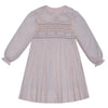 Juliette Khaki Dress | Blue Smocking
