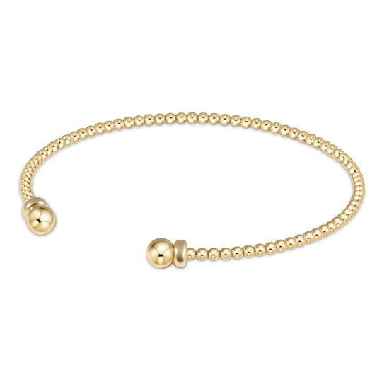 classic gold 2mm bead cuff | gold