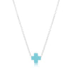 16” Signature Cross Sterling Necklace | Turquoise