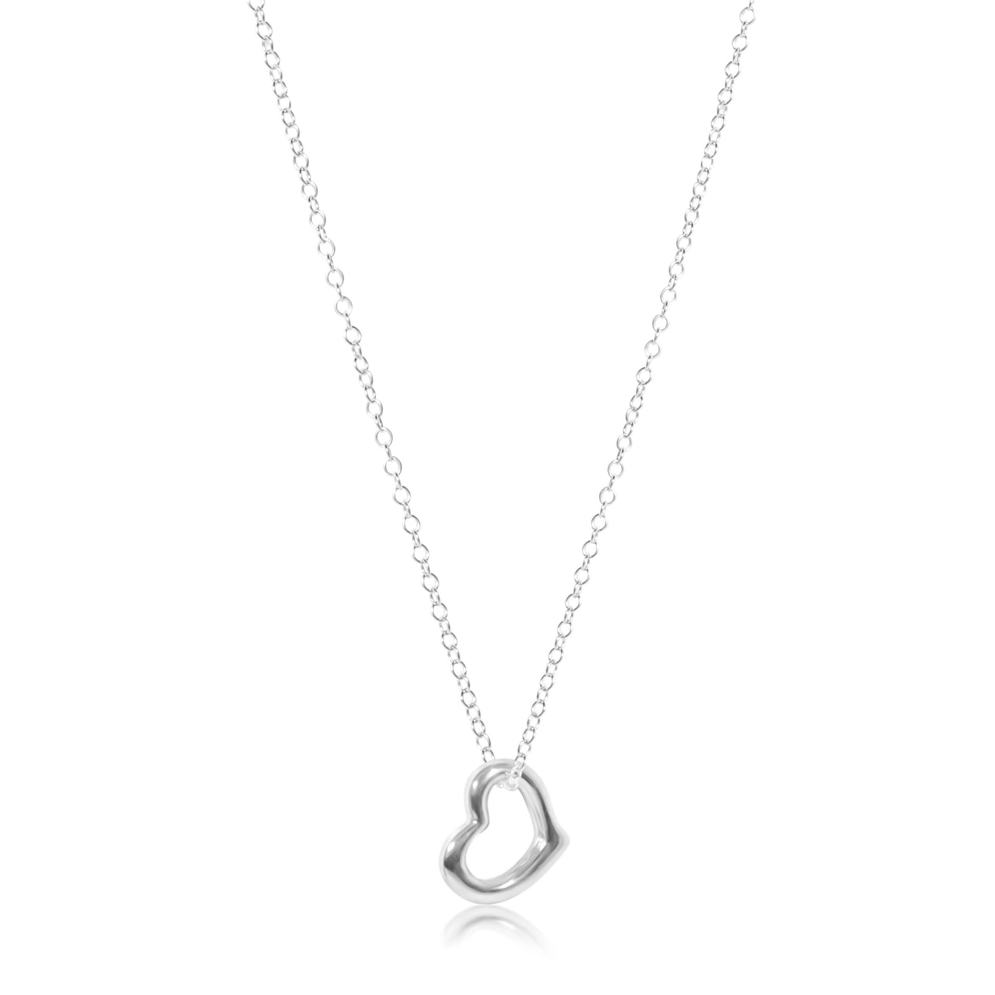 16” Necklace Sterling | Love Sterling Charm