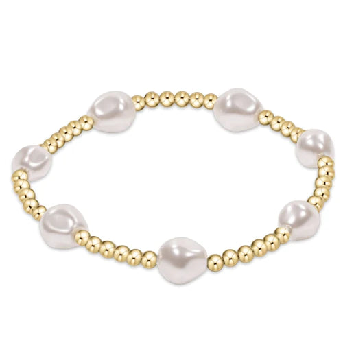 Admire Gold 3mm Bead Bracelet | Pearl