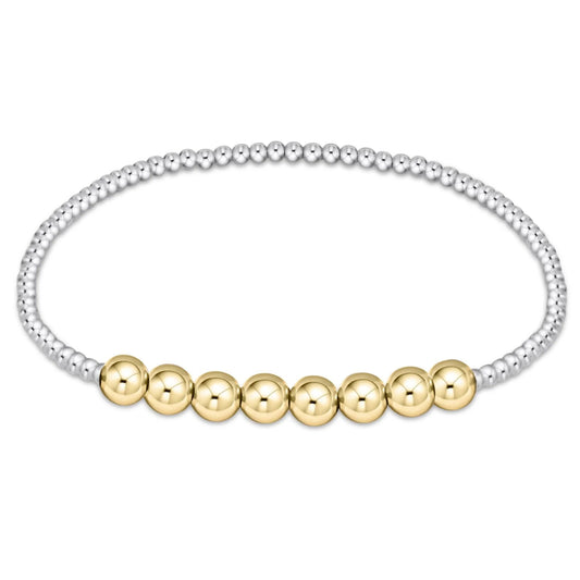 classic beaded bliss 2.5mm bead bracelet | 5mm | mixed metal