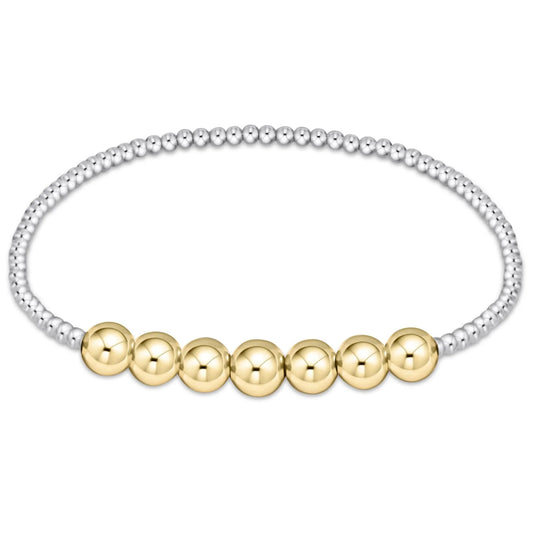 classic beaded bliss 3mm bead bracelet | 6mm | mixed metal