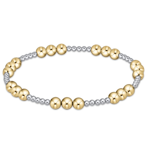 enewton extends | classic joy pattern 5mm bead bracelet | mixed metal