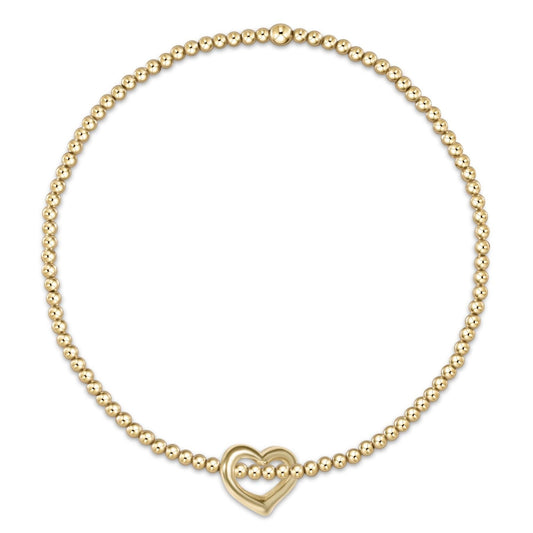 enewton extends | classic gold 2mm bead bracelet | love small gold charm