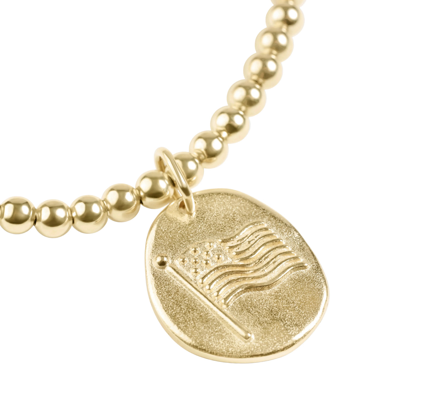 classic gold 3mm bracelet | inspire america gold disc | 2 sizes