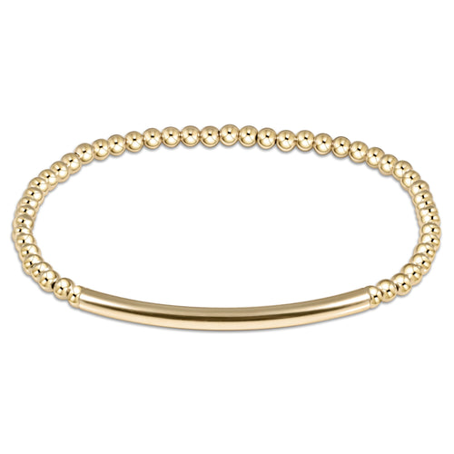 classic gold 3mm bead bracelet | bliss bar smooth