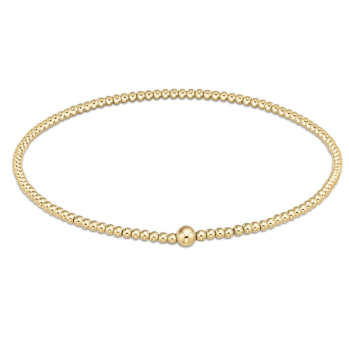 classic gold 2mm bead bangle