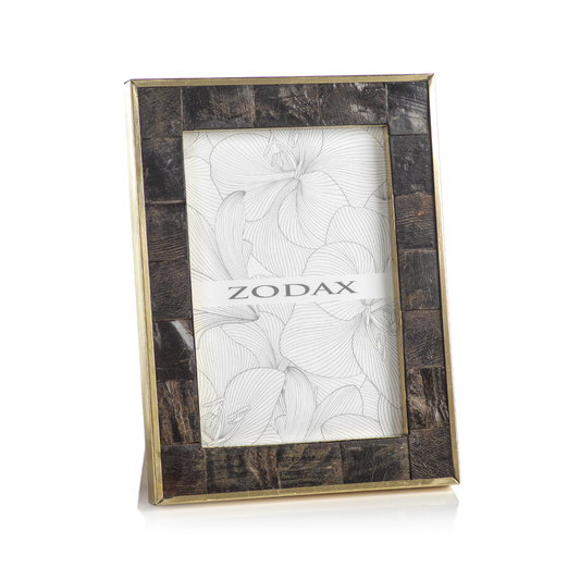 Natural Horn Photo Frame with Brass Trim | 5x7