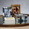 Horn Design Inlaid Photo Frame with Brass Accent | 4x6