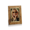 Horn Design Inlaid Photo Frame with Brass Accent | 4x6