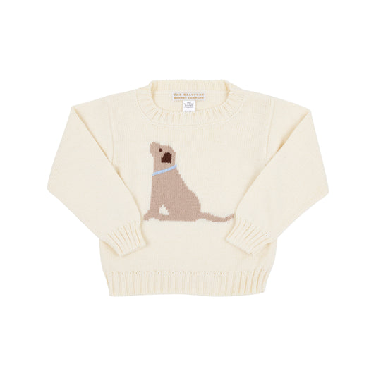 Isaac's Intarsia Sweater (Unisex) | Palmetto Pearl With Dog Intarsia