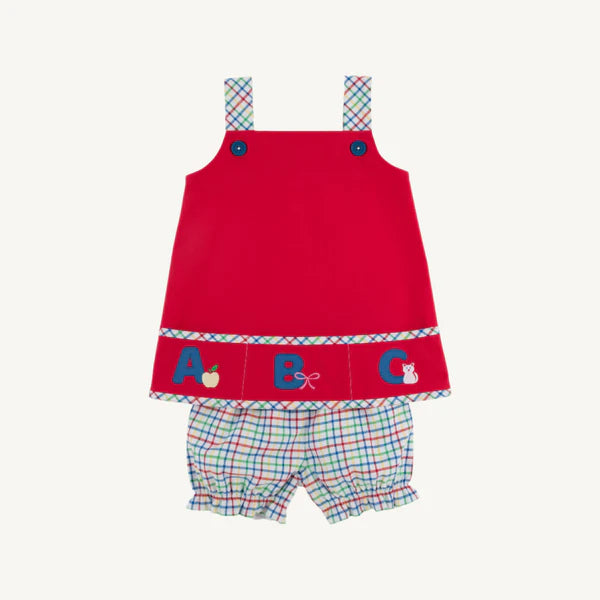 Jillian Jumper Set | Windowpane & ABC Applique