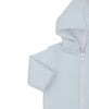 Classic Jacquard Padded Zip Front Jacket | Light Blue