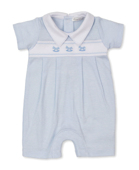 Classic Treasures FA23 Blue Stripe Short Playsuit