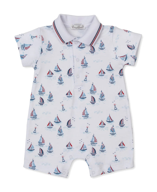Red, White, & Blue Regatta Short Playsuit
