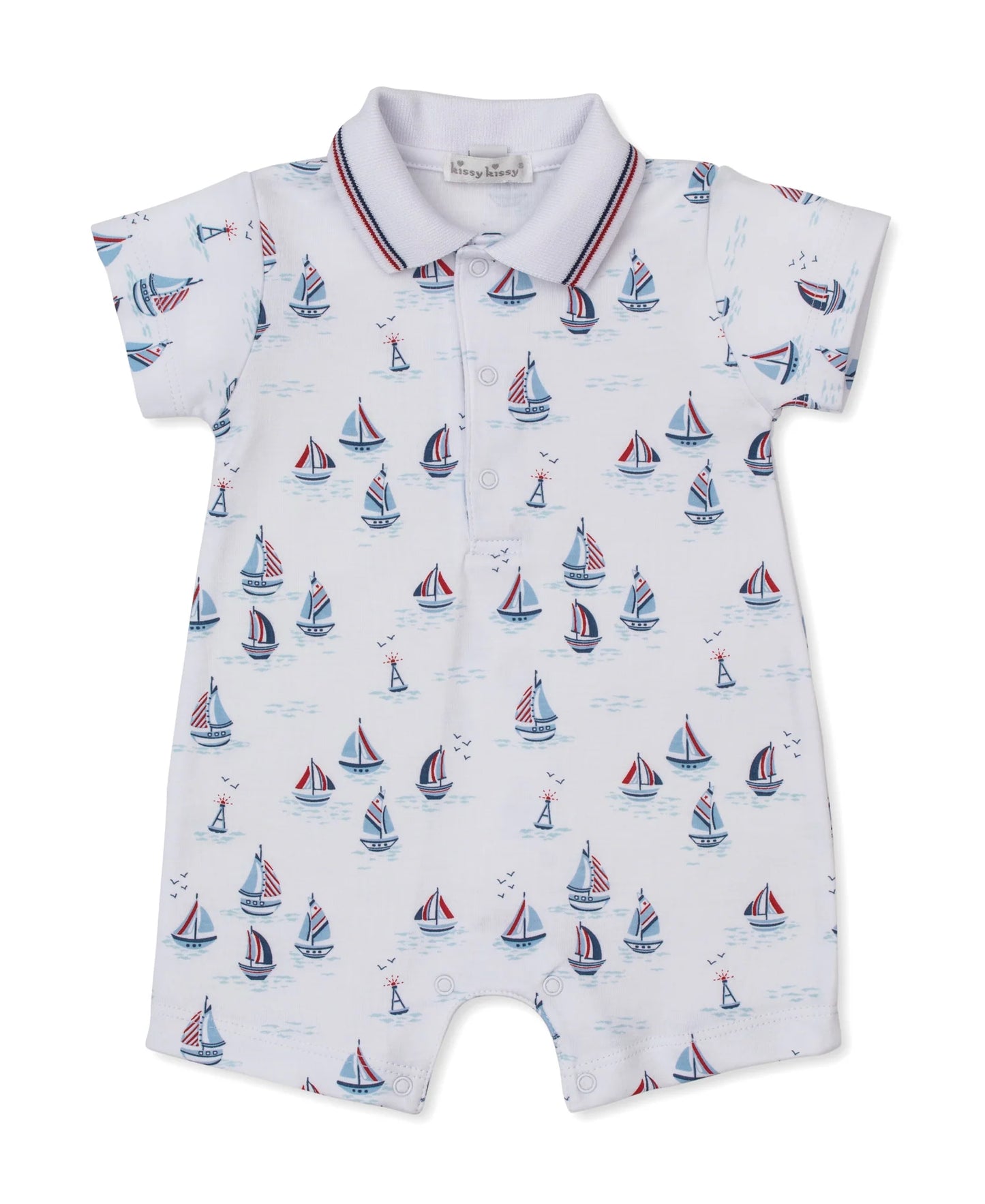 Red, White, & Blue Regatta Short Playsuit