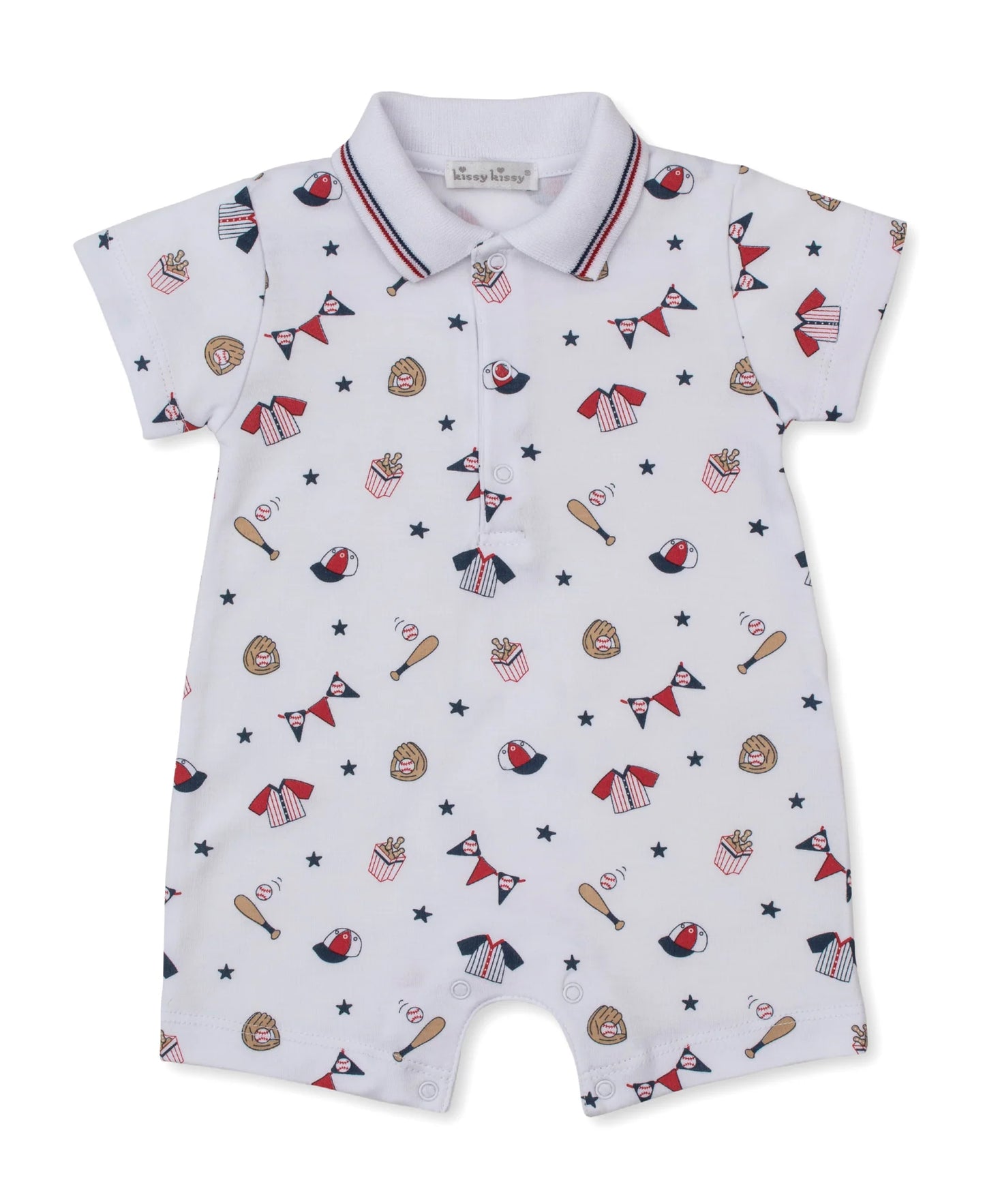 Fly Ball Short Playsuit w/ Collar