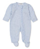 Petite Blooms Footie w/Zip Light Blue