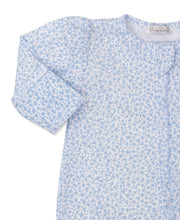 Petite Blooms Footie w/Zip Light Blue