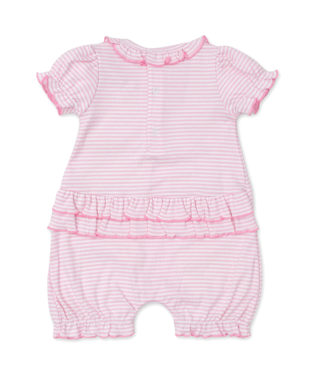 18 Holes Pink Stripe Short Playsuit