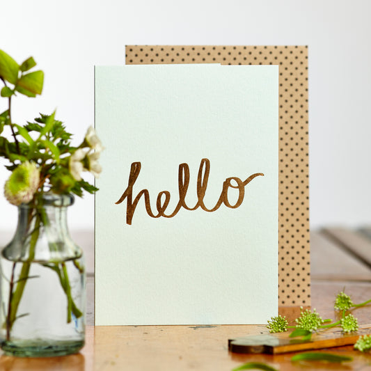 Luxe Foil Hello Card