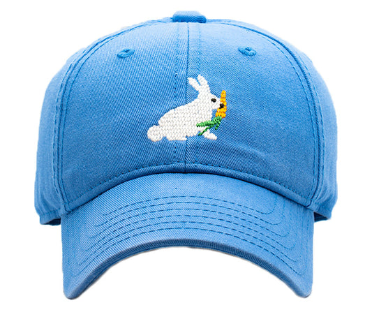 Kids Bunny Carrot on Light Blue Baseball Hat