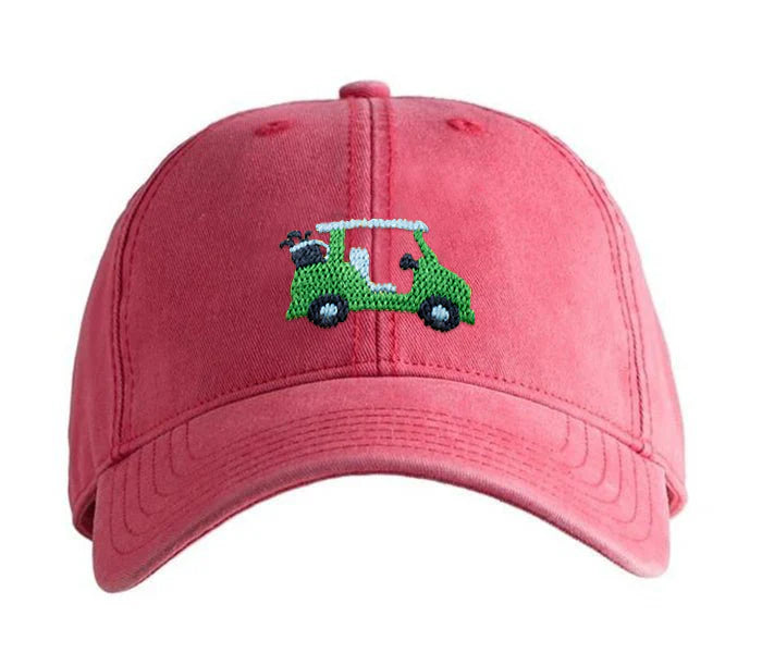 Kids Golf Cart Baseball Hat | Weathered Red
