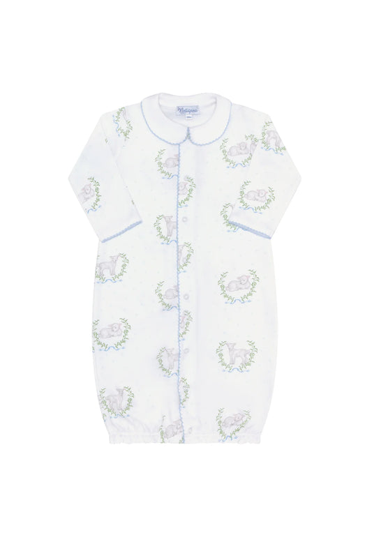Blue Lamb Print Converter Gown