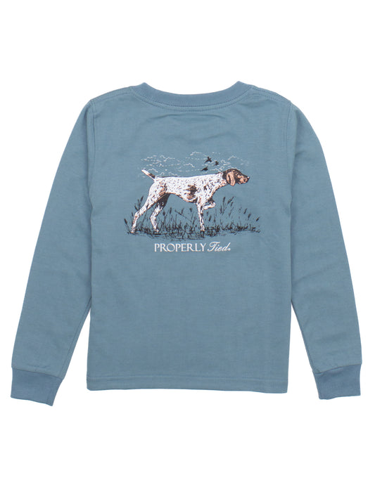 LD Pointer LS Tee | Steel Blue