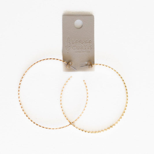 London | Gold hoop with small circles 2.5"