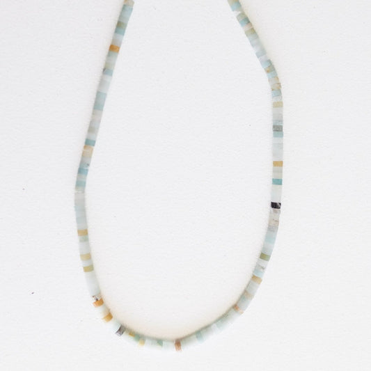 Melissa | Amazonite Heishi Beaded Necklace 16"